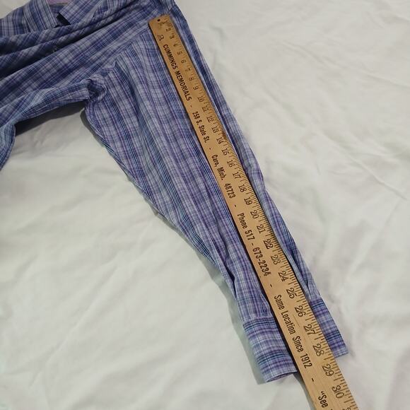 TailorByrd Men's 3XLT Contrast Flipped Cuff Long-Sleeved Button-Up Lavender/Blue - Picture 12 of 14